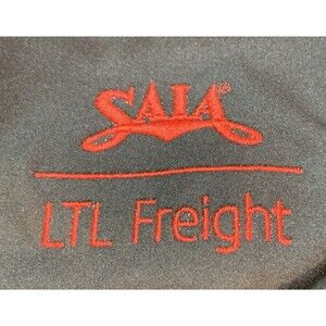 Saia LTL Freight Ladies Medium Softshell Full Zip Jacket Embroidered Logo Black